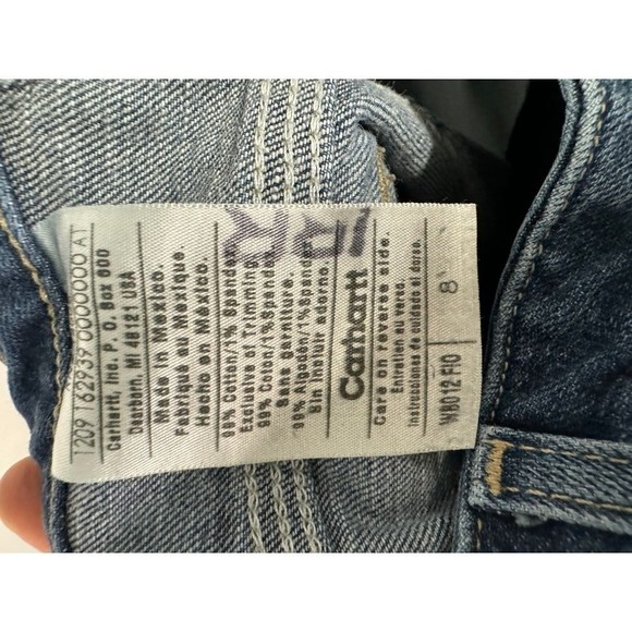 Carhartt | Women's dark Wash denim Capri Pants | size  8   | 31 inch waist - Picture 9 of 9